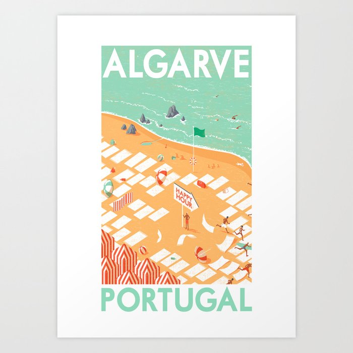 Travel Posters !   Algarve Art Print By Ruiricardo - 